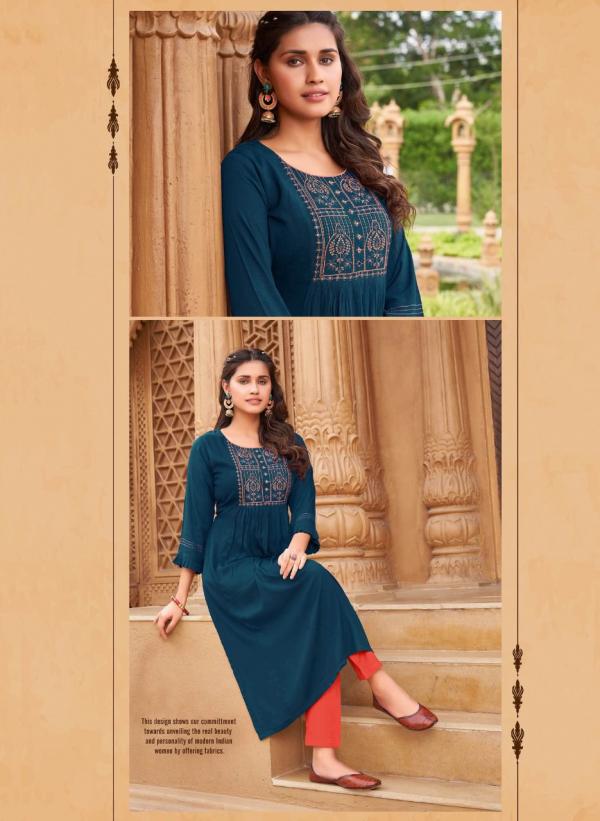 Ikw Noor Vol 1 Rayon Viscose Designer Kurti Collection